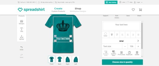 Create shirts to outlet sell