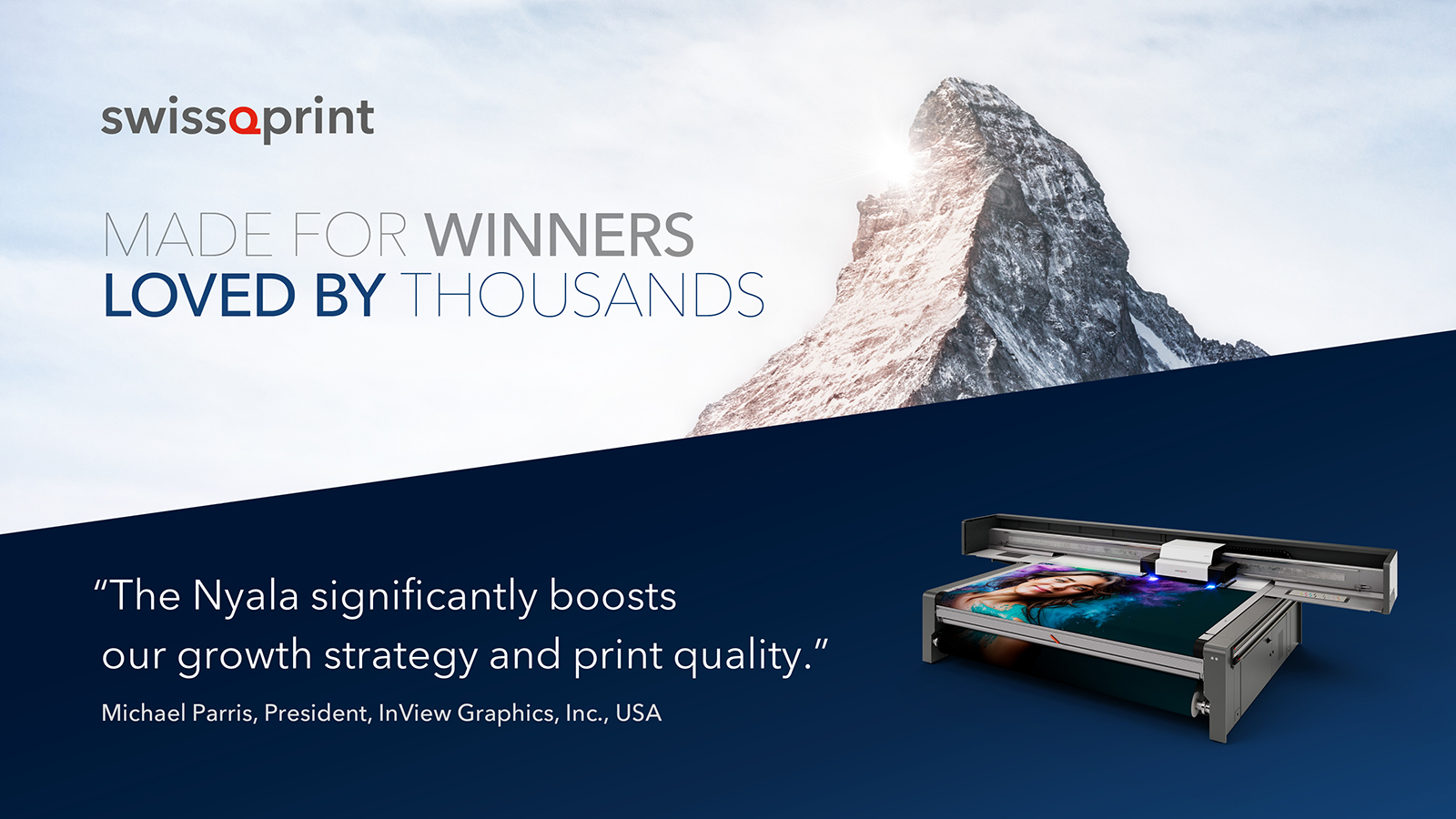 swissQprint Flatbet Printers: Made for Winners – Loved by Thousands.