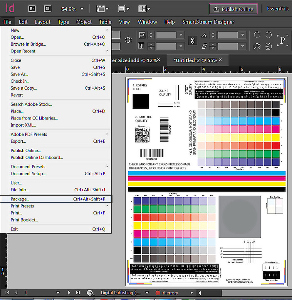 Adobe Indesign Dialog box 1