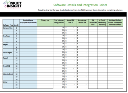 Picture of software requirements worksheet