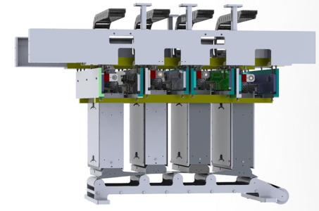 This image shows a 4-color inkjet system