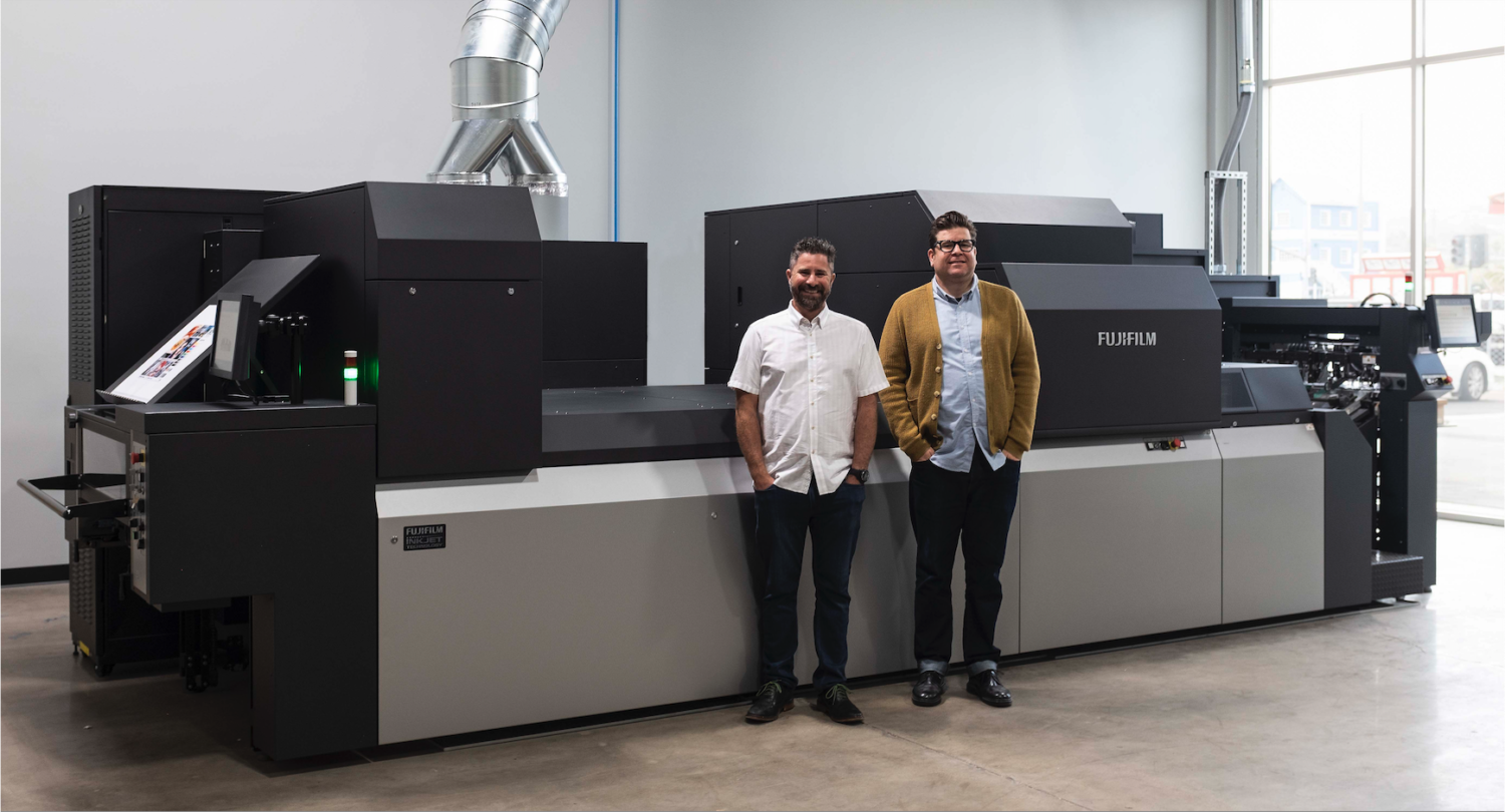 Ryan Brueckner and Ryan Clark of Direct Edge with Fujifilm JPress 750S