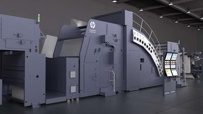 image of hp pagewide t700i on black background