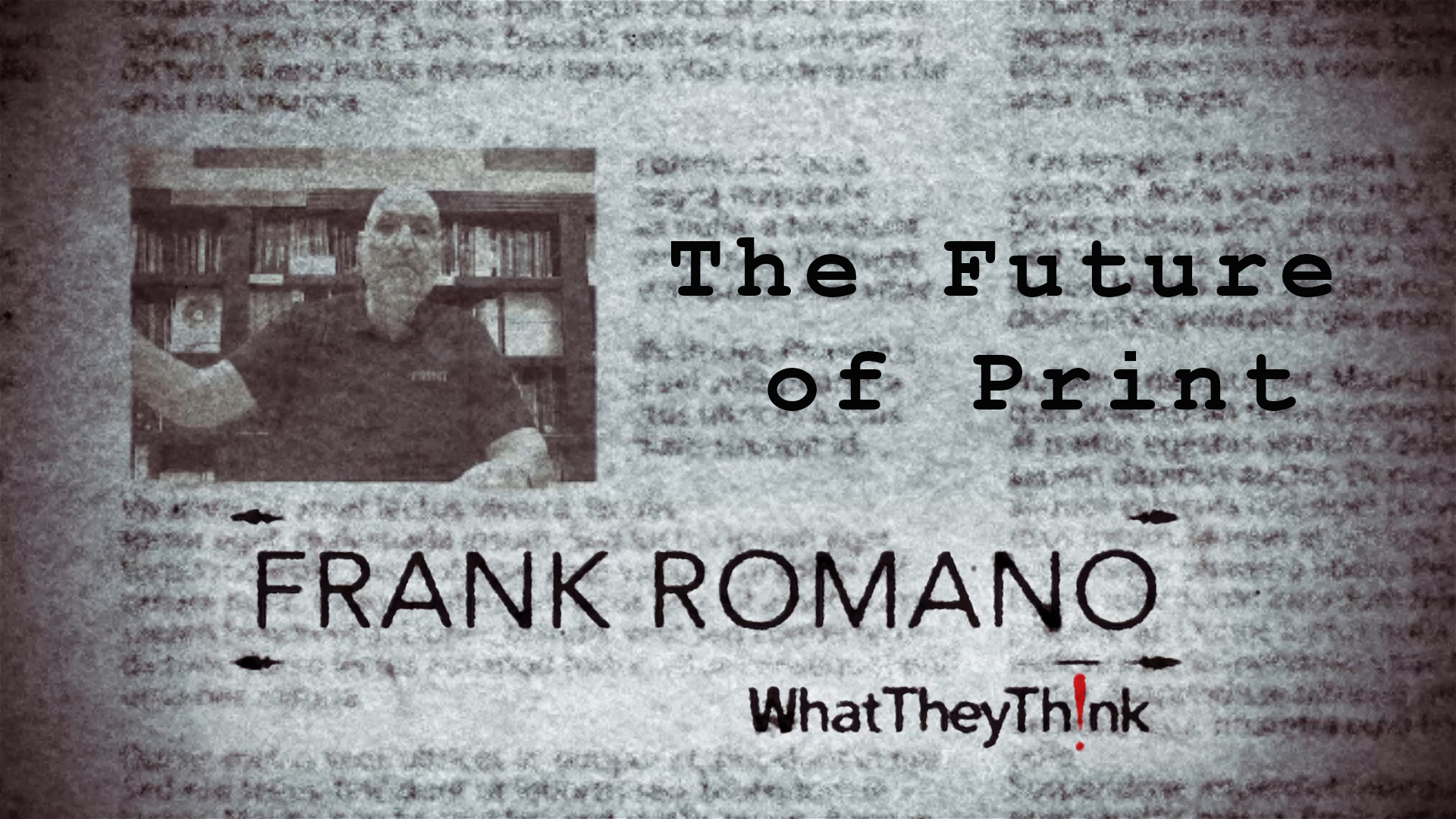 Video preview: Frank Remembers the Future
