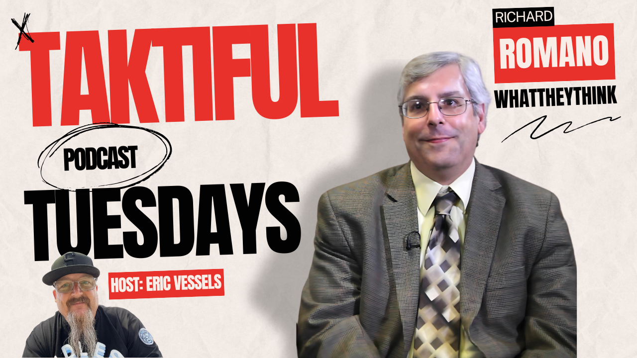 Video preview: Taktiful Tuesdays Episode 2: Digital Embellishments, Standards, and Tacos with Richard Romano!